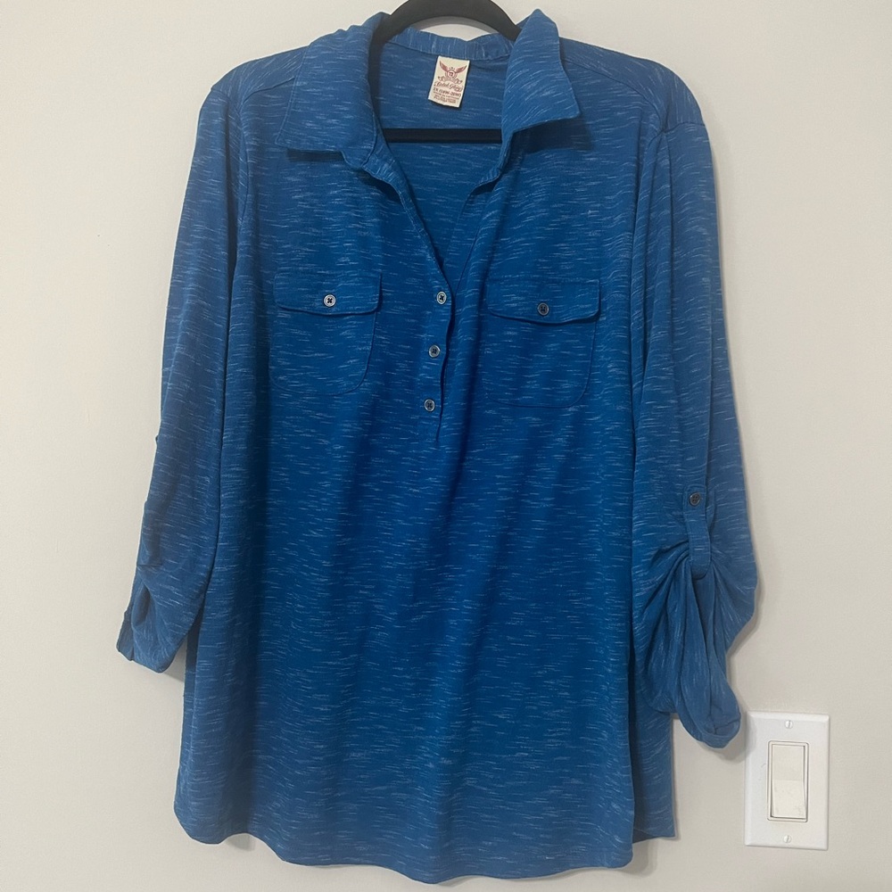 Blue Women's Top - Picture 2 of 7